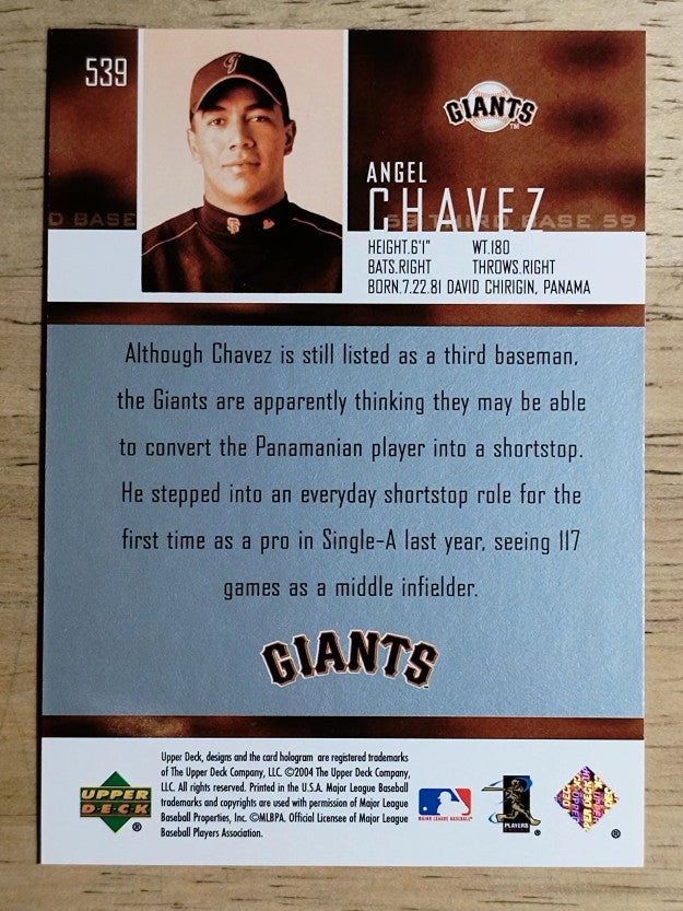 2004 Upper Deck #539 Angel Chavez SR RC