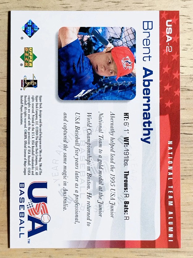 2004 USA Baseball 25th Anniversary #2 Brent Abernathy