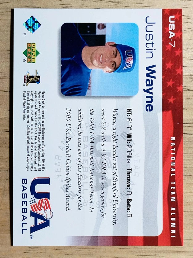 2004 USA Baseball 25th Anniversary #7 Justin Wayne