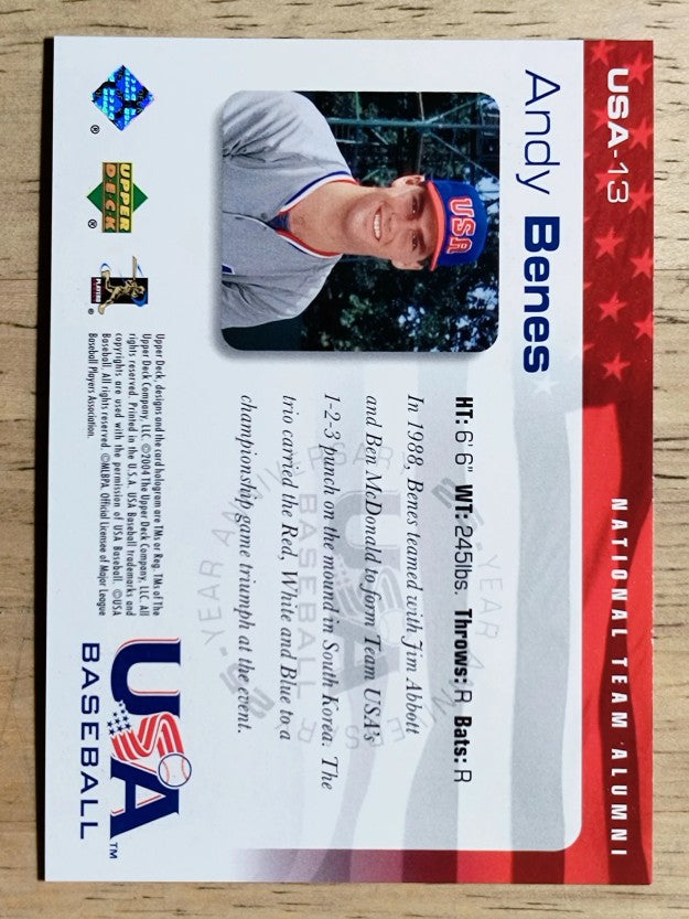 2004 USA Baseball 25th Anniversary #13 Andy Benes