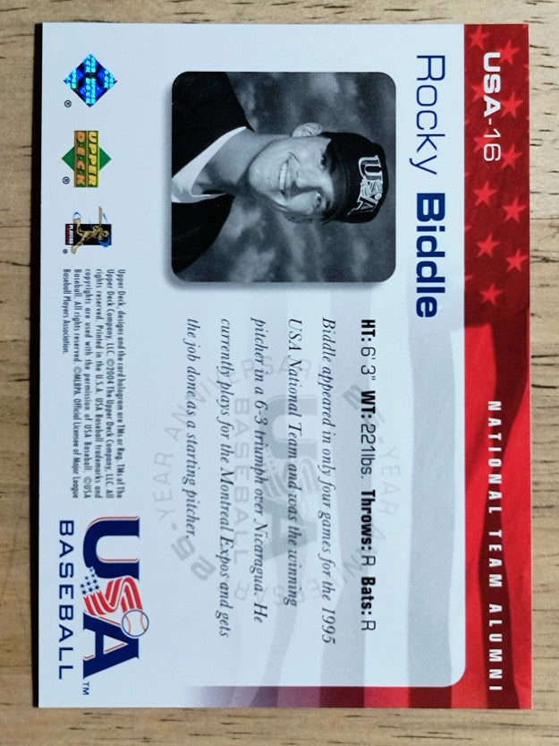 2004 USA Baseball 25th Anniversary #16 Rocky Biddle