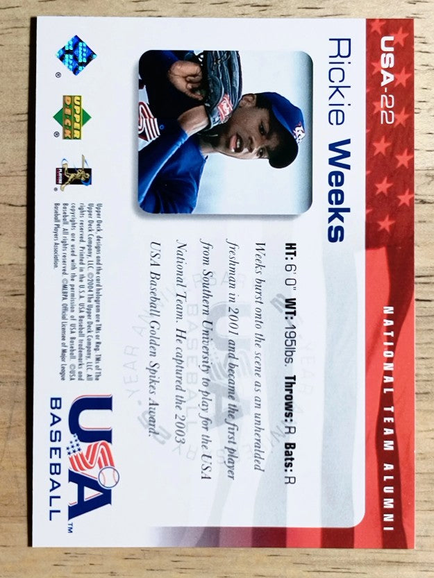 2004 USA Baseball 25th Anniversary #22 Rickie Weeks