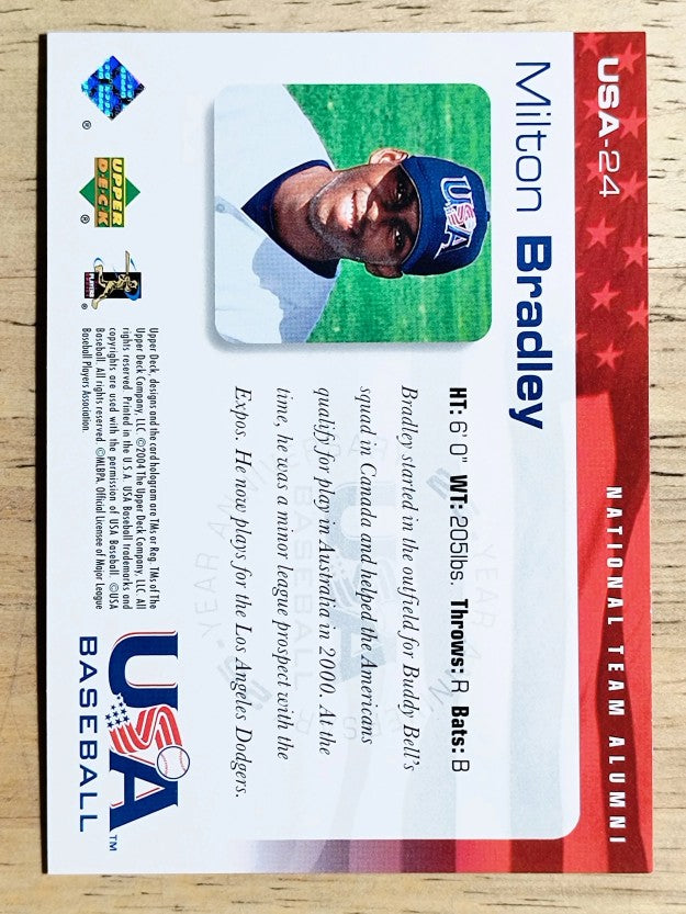 2004 USA Baseball 25th Anniversary #24 Milton Bradley