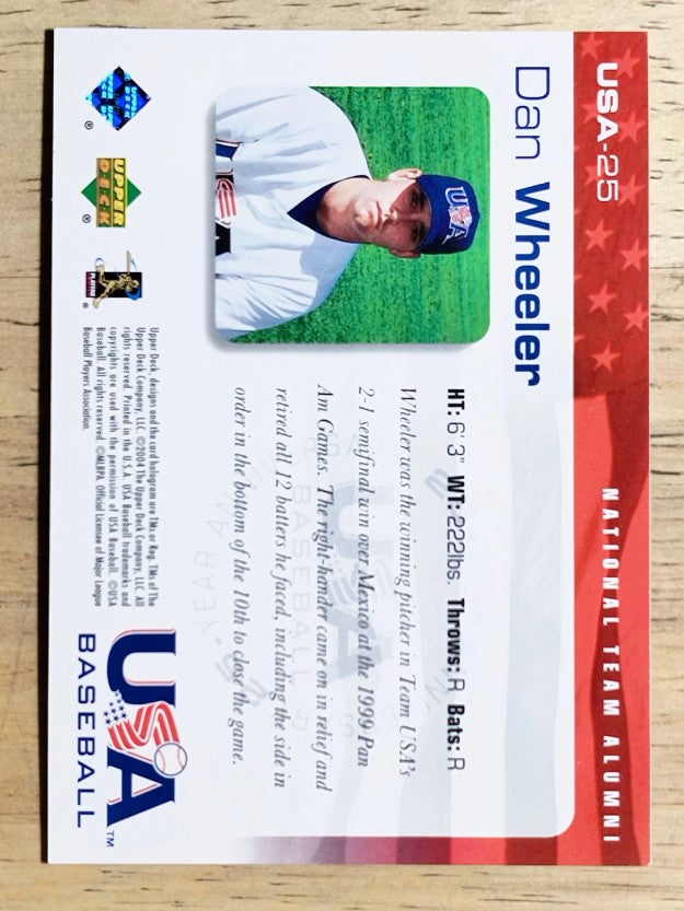 2004 USA Baseball 25th Anniversary #25 Dan Wheeler