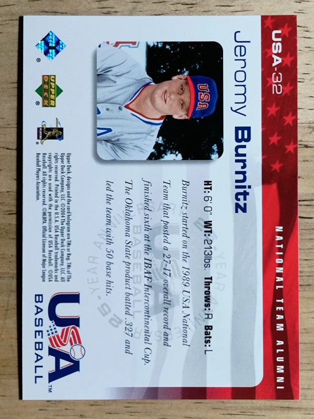 2004 USA Baseball 25th Anniversary #32 Jeromy Burnitz