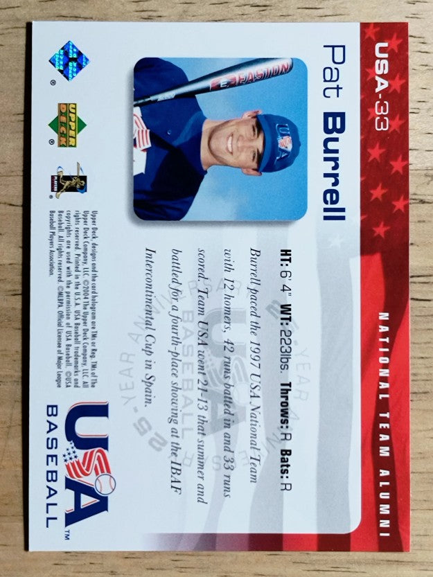 2004 USA Baseball 25th Anniversary #33 Pat Burrell