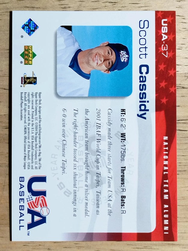 2004 USA Baseball 25th Anniversary #37 Scott Cassidy