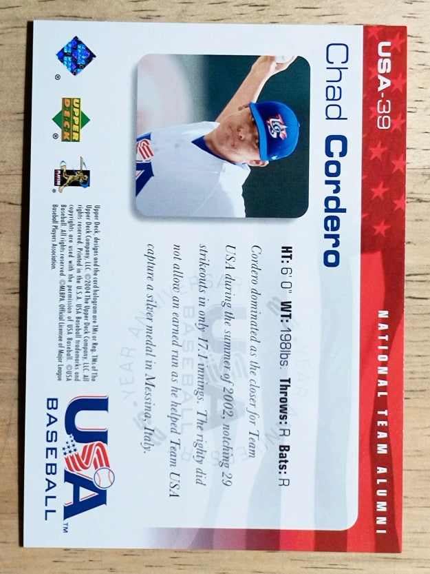 2004 USA Baseball 25th Anniversary #39 Chad Cordero