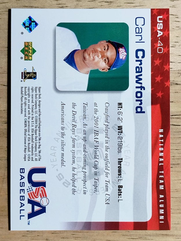 2004 USA Baseball 25th Anniversary #40 Carl Crawford