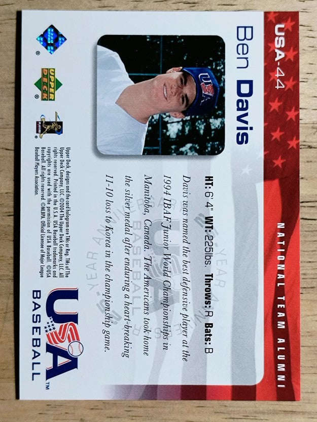 2004 USA Baseball 25th Anniversary #44 Ben Davis