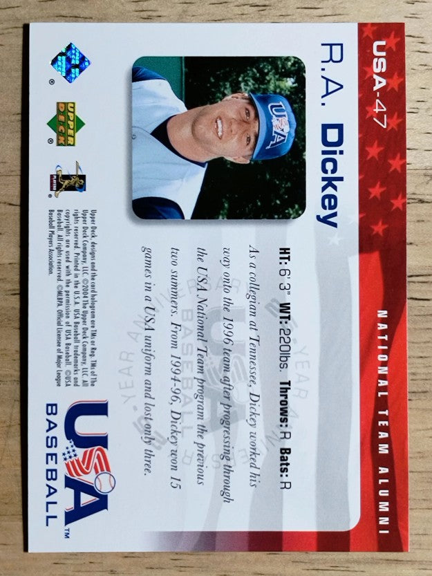 2004 USA Baseball 25th Anniversary #47 R.A. Dickey