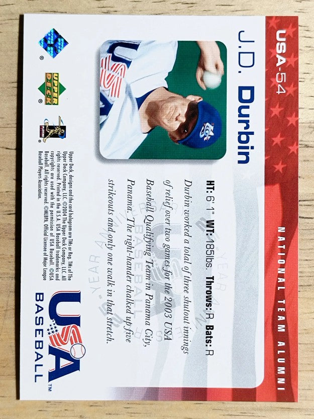 2004 USA Baseball 25th Anniversary #54 J.D. Durbin