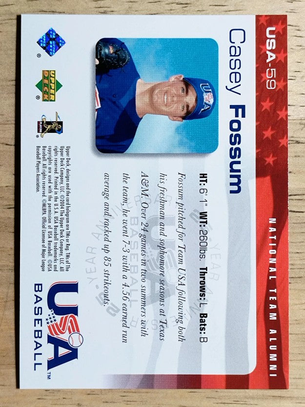 2004 USA Baseball 25th Anniversary #59 Casey Fossum
