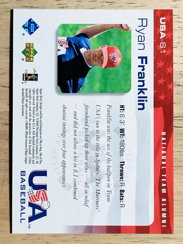 2004 USA Baseball 25th Anniversary #61 Ryan Franklin