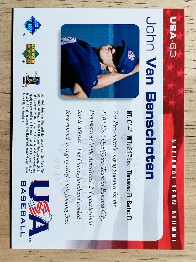2004 USA Baseball 25th Anniversary #63 John VanBenschoten
