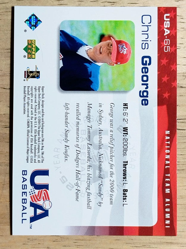 2004 USA Baseball 25th Anniversary #65 Chris George