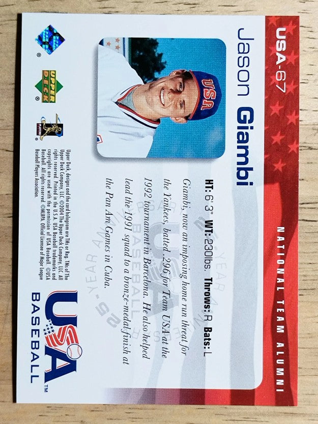2004 USA Baseball 25th Anniversary #67 Jason Giambi
