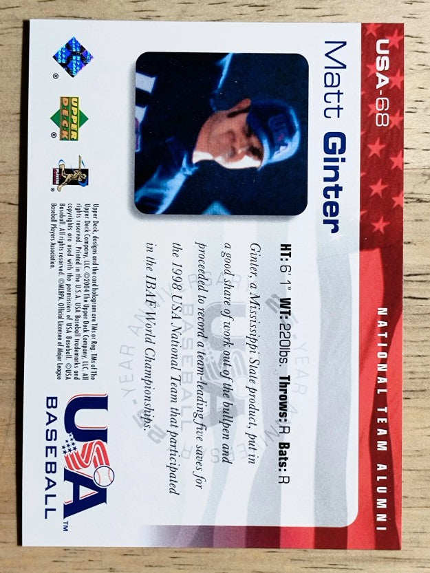 2004 USA Baseball 25th Anniversary #68 Matt Ginter