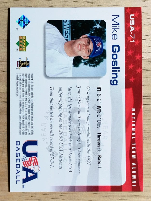 2004 USA Baseball 25th Anniversary #71 Mike Gosling
