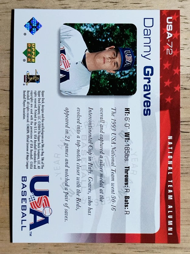 2004 USA Baseball 25th Anniversary #72 Danny Graves