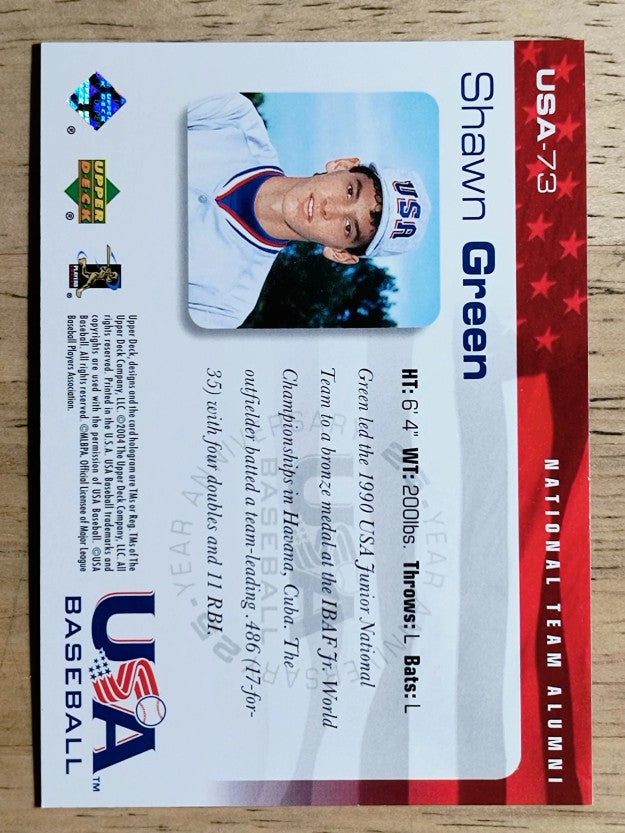 2004 USA Baseball 25th Anniversary #73 Shawn Green
