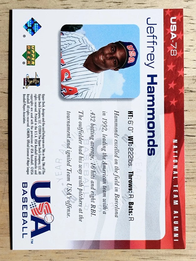 2004 USA Baseball 25th Anniversary #78 Jeffrey Hammonds