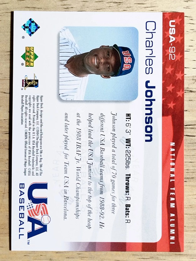 2004 USA Baseball 25th Anniversary #92 Charles Johnson