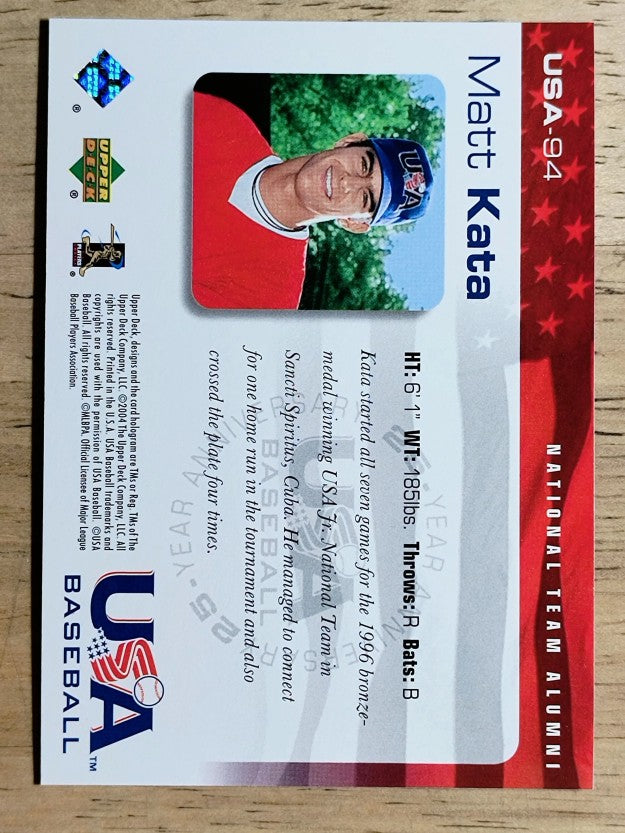 2004 USA Baseball 25th Anniversary #94 Matt Kata