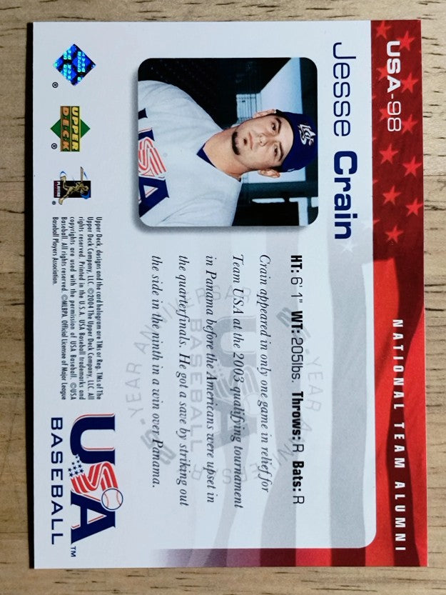 2004 USA Baseball 25th Anniversary #98 Jesse Crain