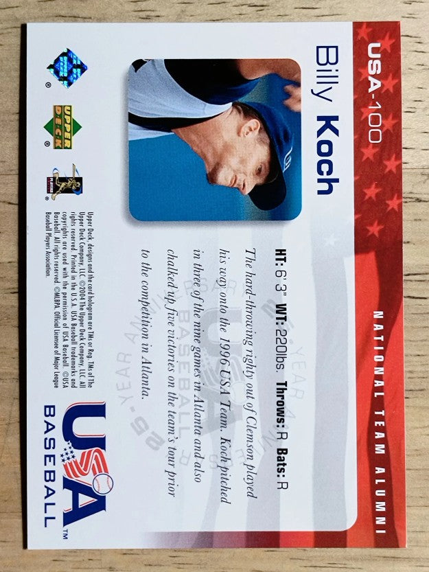 2004 USA Baseball 25th Anniversary #100 Billy Koch
