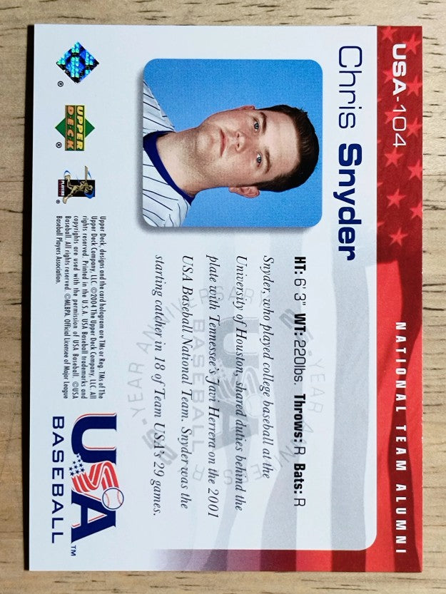 2004 USA Baseball 25th Anniversary #104 Chris Snyder