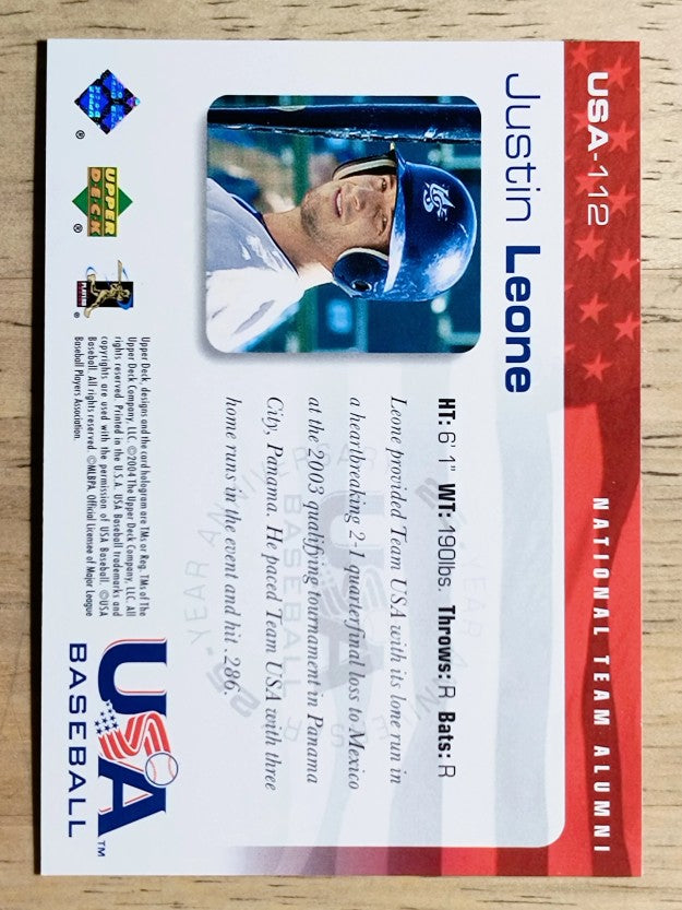 2004 USA Baseball 25th Anniversary #112 Justin Leone