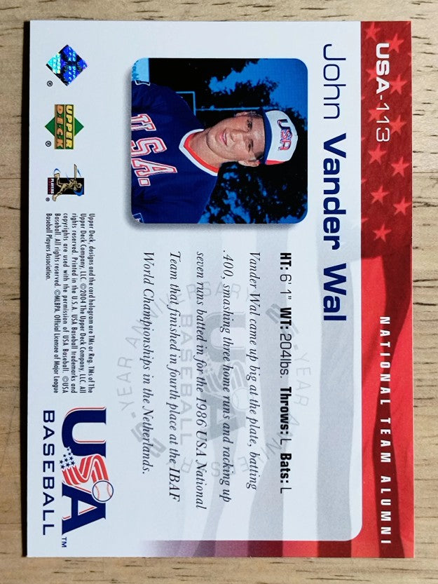 2004 USA Baseball 25th Anniversary #113 John Vanderwal