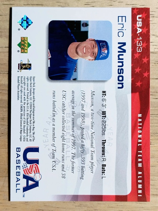 2004 USA Baseball 25th Anniversary #133 Eric Munson
