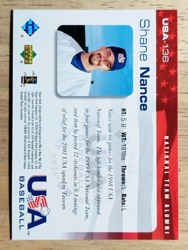 2004 USA Baseball 25th Anniversary #136 Shane Nance