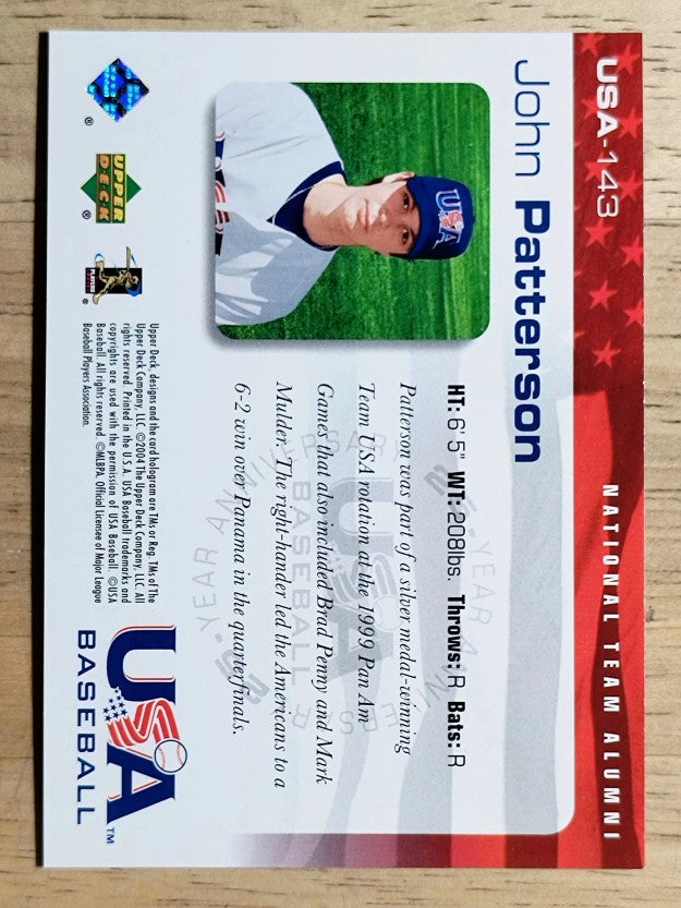 2004 USA Baseball 25th Anniversary #143 John Patterson