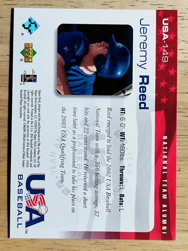 2004 USA Baseball 25th Anniversary #149 Jeremy Reed