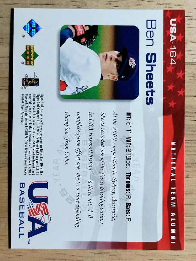 2004 USA Baseball 25th Anniversary #164 Ben Sheets