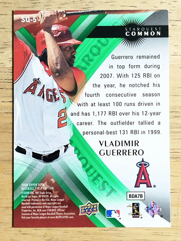 2008 Upper Deck First Edition StarQuest #SQ5 Vladimir Guerrero