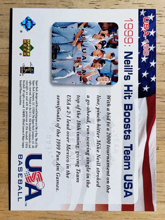2004 USA Baseball 25th Anniversary #188 Mike Neill Hit GM