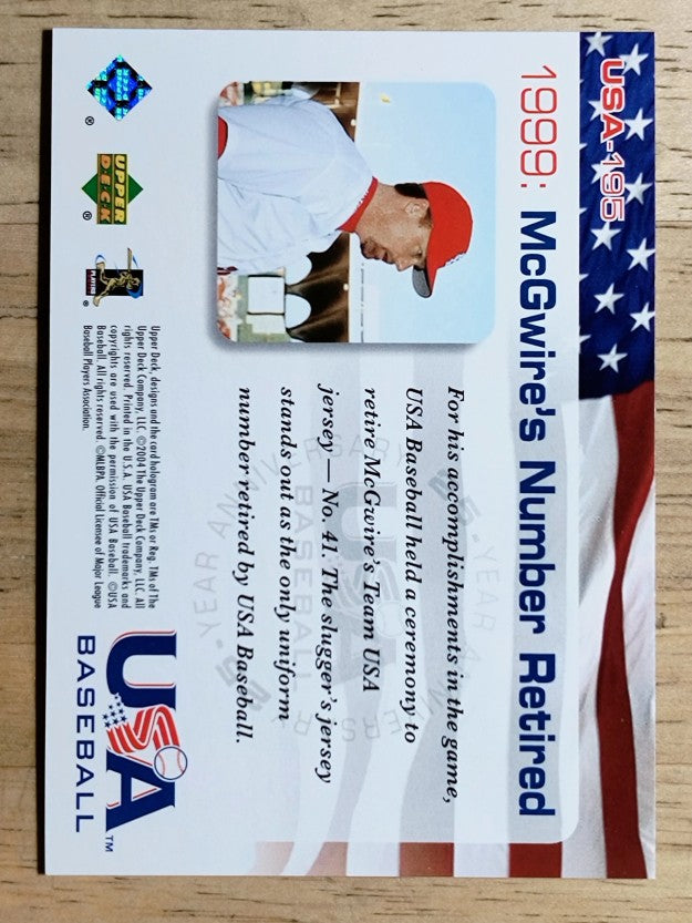 2004 USA Baseball 25th Anniversary #195 Mark McGwire GM