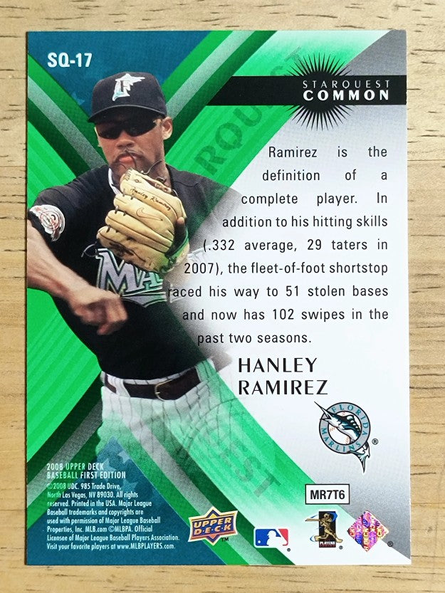 2008 Upper Deck First Edition StarQuest #SQ17 Hanley Ramirez