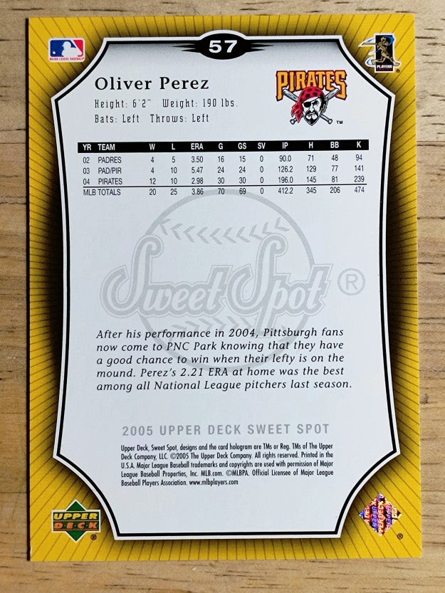 2005 Sweet Spot #57 Oliver Perez
