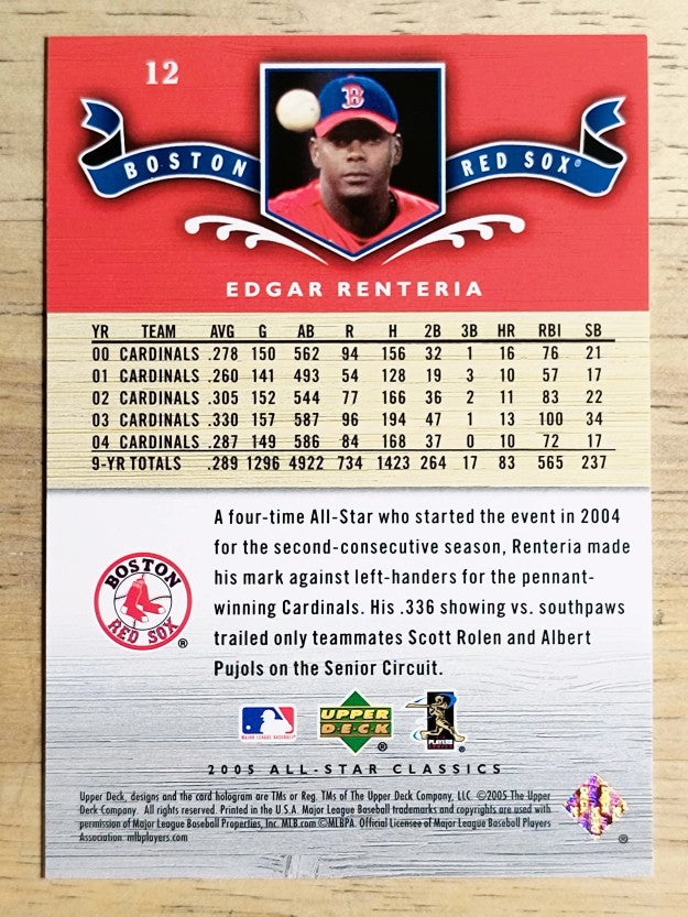 2005 UD All-Star Classics #12 Edgar Renteria