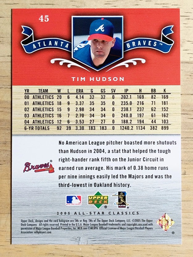 2005 UD All-Star Classics #45 Tim Hudson