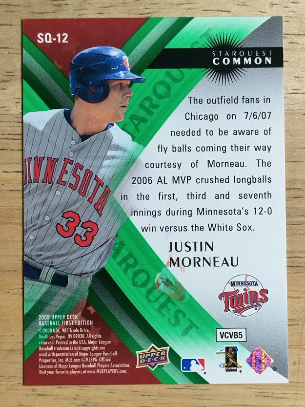 2008 Upper Deck First Edition StarQuest #SQ12 Justin Morneau
