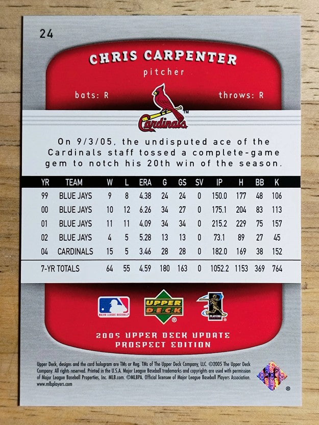 2005 Upper Deck Update #24 Chris Carpenter