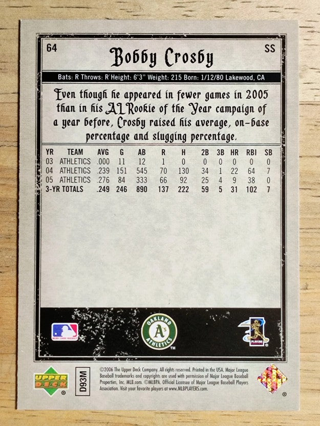 2006 Artifacts #64 Bobby Crosby