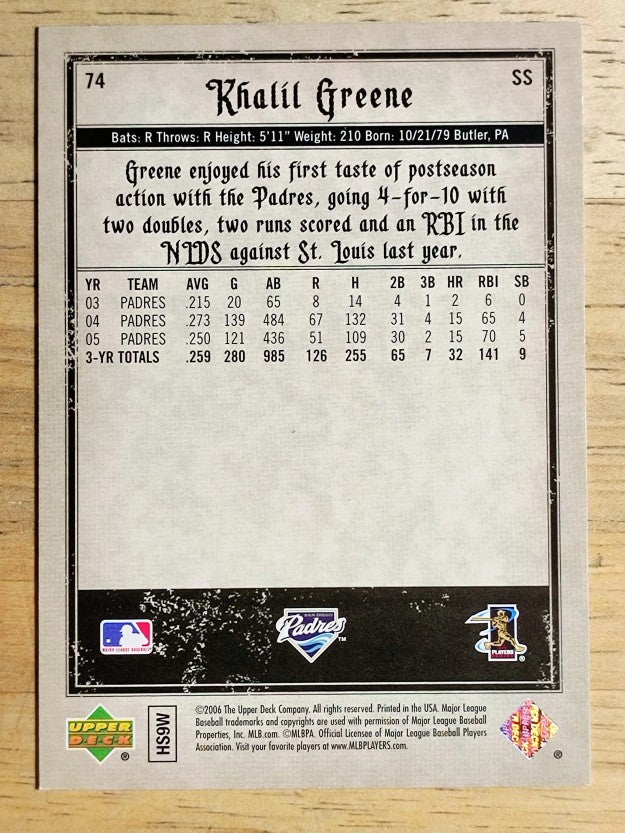 2006 Artifacts #74 Khalil Greene