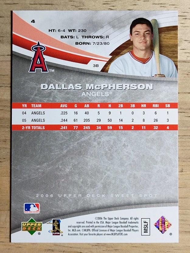 2006 Sweet Spot #4 Dallas McPherson